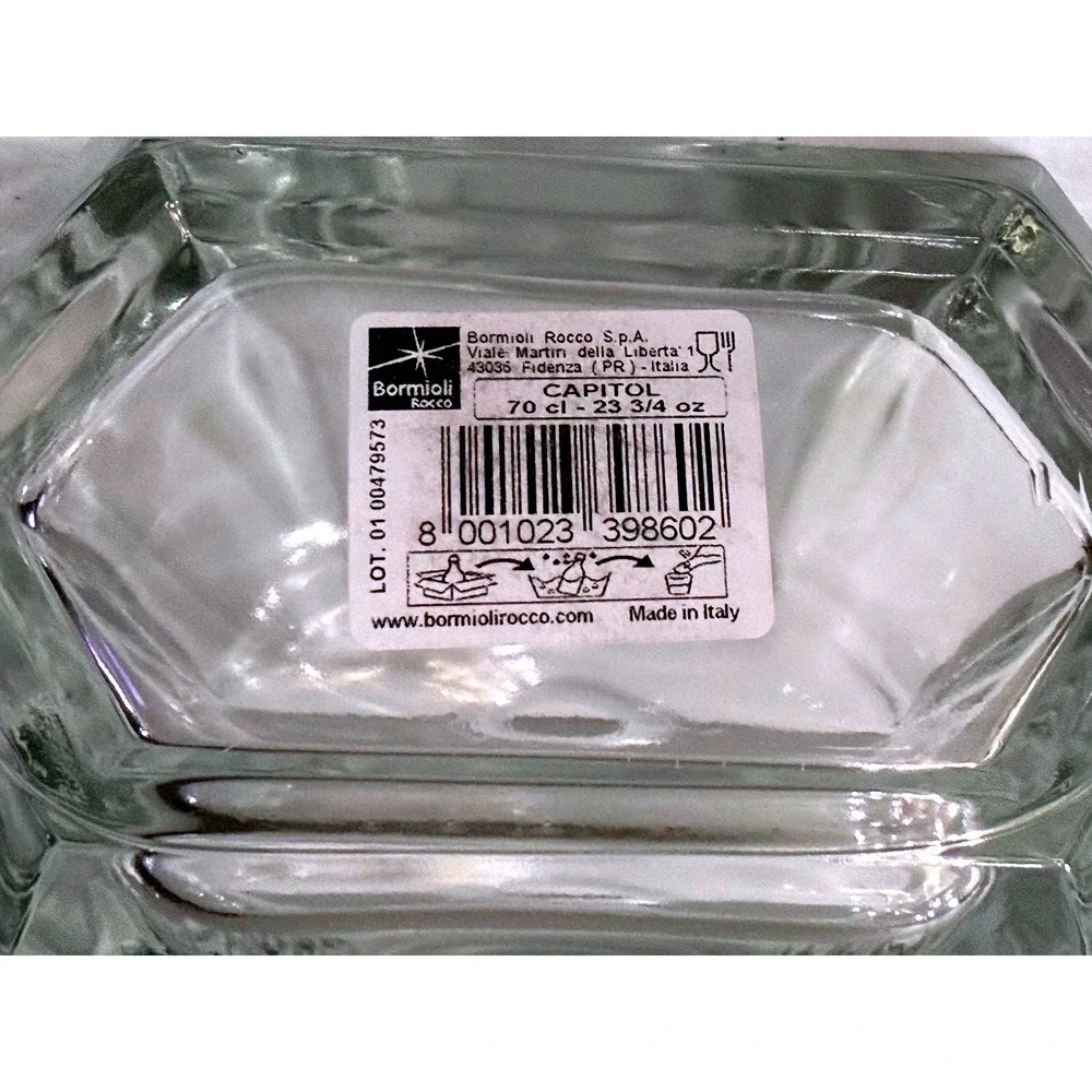 Paksh Novelty Capitol Decanter 23.75 oz Clear Glass Whiskey Bottle with Stopper